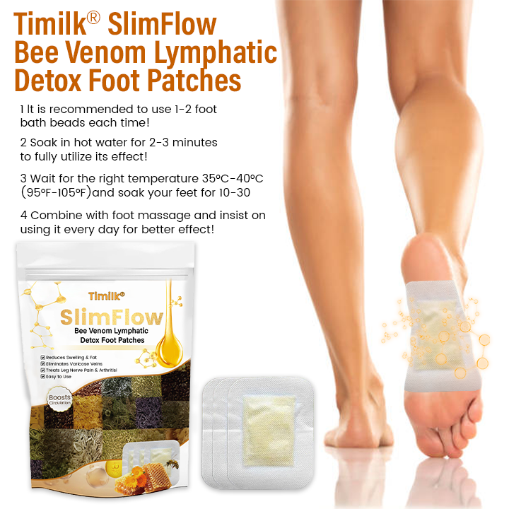 Timilk® SlimFlow Bee Venom Lymphatic Detox Foot Patches