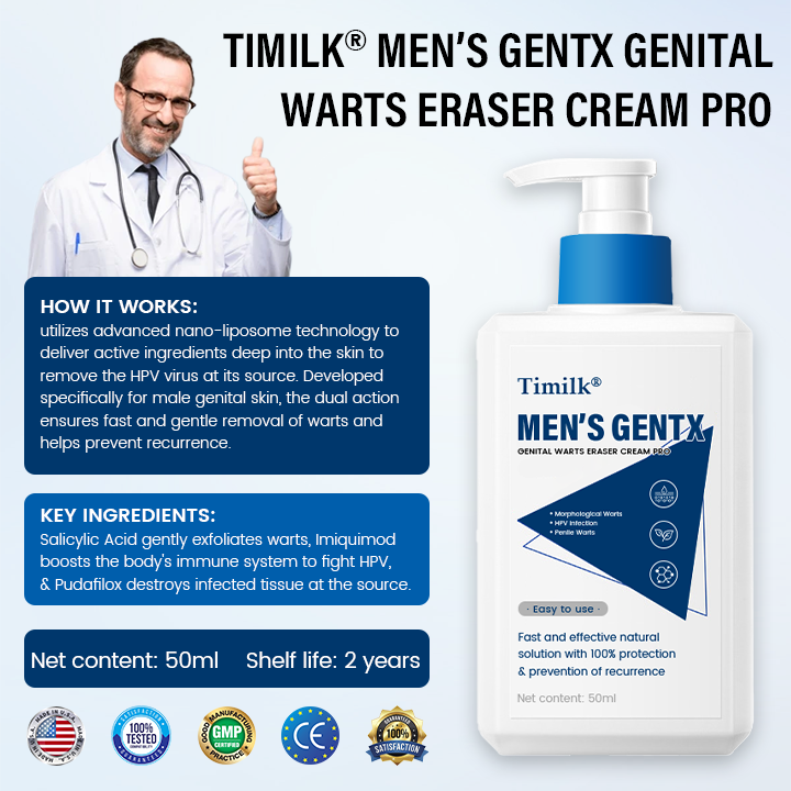 Timilk® Men’s GentX Genital Warts Eraser Cream Pro