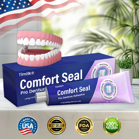 🔥 LIMITED SPECIAL OFFER 🔥 Timilk® Comfort Seal Pro Denture Adhesive🦷💜FDA Certified (Clinically Proven 96-   Hour Lock Hold for   Secure, Comfortable &   Zinc-Free Denture Fit)🔥