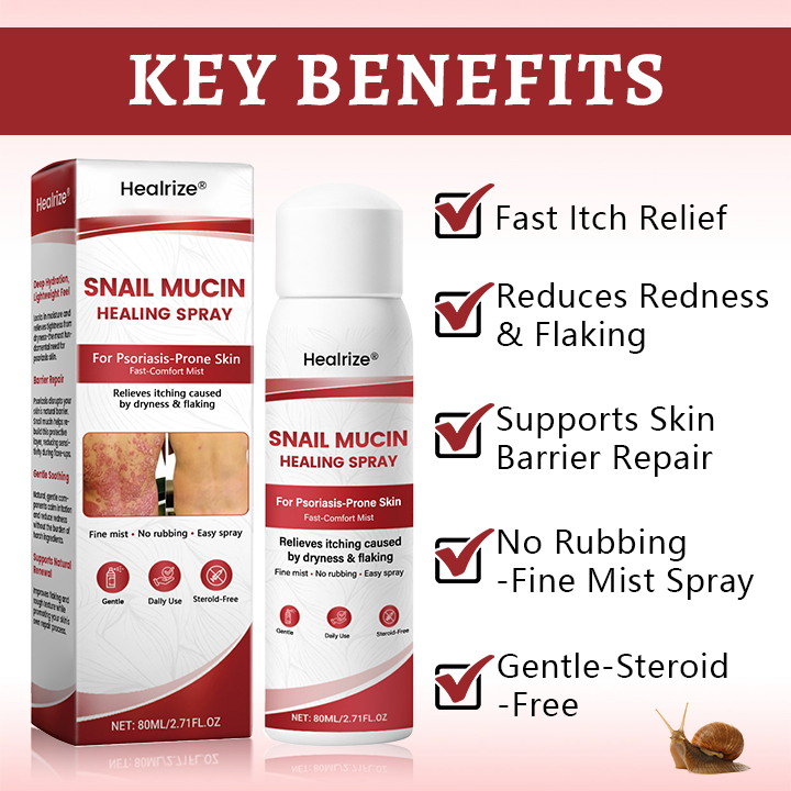 Healrize® Snail Mucin Healing Spray – Relief for Sensitive & Flare-Up Skin🔥
