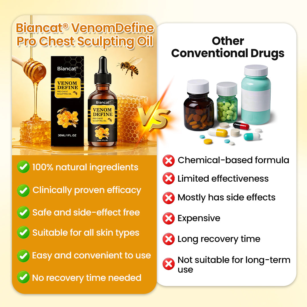 🔥 MEN’S CHEST-CONTOUR UPGRADE💪 Biancat® VenomDefine Pro Chest Sculpting Oil 🐝 Daily Bee Venom Support for a Firmer-Looking, More Defined Chest🔥