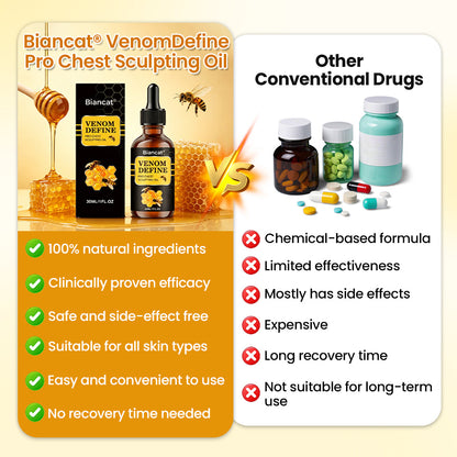 🔥 MEN’S CHEST-CONTOUR UPGRADE💪 Biancat® VenomDefine Pro Chest Sculpting Oil 🐝 Daily Bee Venom Support for a Firmer-Looking, More Defined Chest🔥