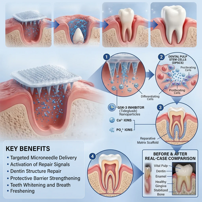 Your Smile🦷Ceoerty® Tooth & Gum Repair Fast-Dissolving Microneedle Patch✨ (𝟓-𝐢𝐧-𝟏 💎 𝐑𝐞𝐛𝐮𝐢𝐥𝐝 𝐄𝐧𝐚𝐦𝐞𝐥 & 𝐃𝐞𝐧𝐭𝐢𝐧 • 𝐒𝐭𝐫𝐞𝐧𝐠𝐭𝐡𝐞𝐧 𝐆𝐮𝐦𝐬 • 𝐄𝐫𝐚𝐝𝐢𝐜𝐚𝐭𝐞 𝐓𝐚𝐫𝐭𝐚𝐫 & 𝐎𝐝𝐨𝐫 • 𝐖𝐡𝐢𝐭𝐞𝐧𝐢𝐧𝐠 • 𝐒𝐭𝐨𝐩 𝐓𝐨𝐨𝐭𝐡 𝐒𝐞𝐧𝐬𝐢𝐭𝐢𝐯𝐢𝐭𝐲)✨