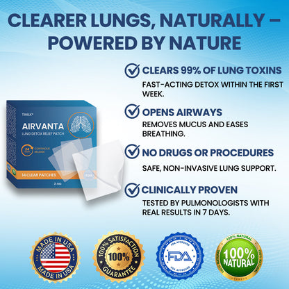 Timilk® AirVanta Lung Detox Relief Patch ✨(A)